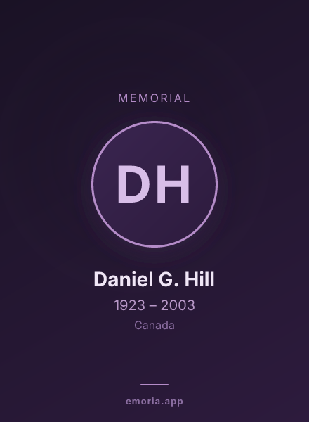 Memorial portrait of Daniel G. Hill