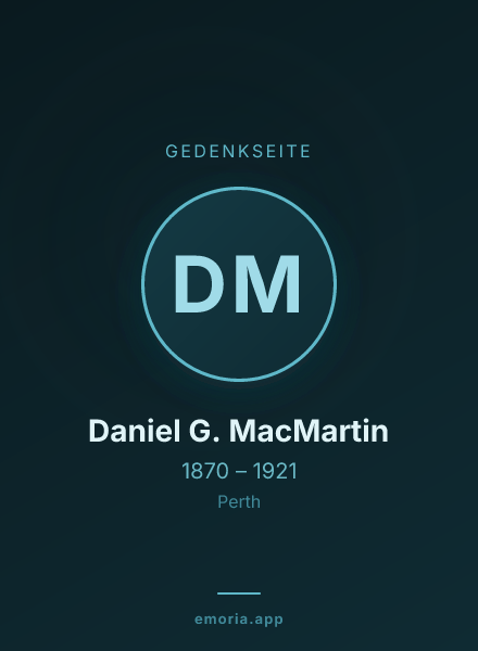 Gedenkportrait von Daniel G. MacMartin