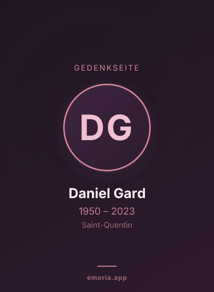 Gedenkportrait von Daniel Gard