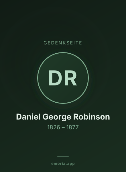 Gedenkportrait von Daniel George Robinson