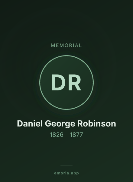 Memorial portrait of Daniel George Robinson