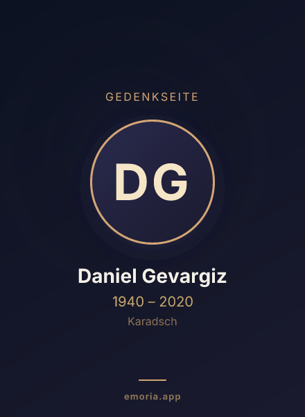 Gedenkportrait von Daniel Gevargiz
