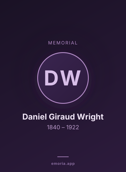 Memorial portrait of Daniel Giraud Wright