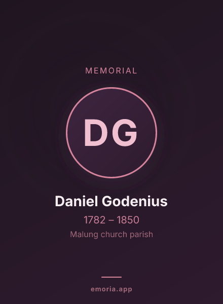 Memorial portrait of Daniel Godenius