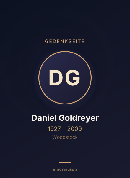 Gedenkportrait von Daniel Goldreyer