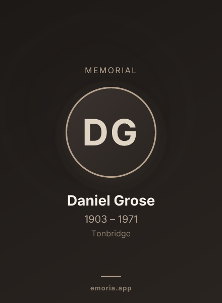 Memorial portrait of Daniel Grose