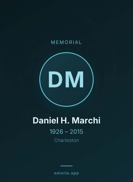 Memorial portrait of Daniel H. Marchi