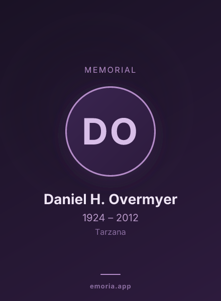 Memorial portrait of Daniel H. Overmyer