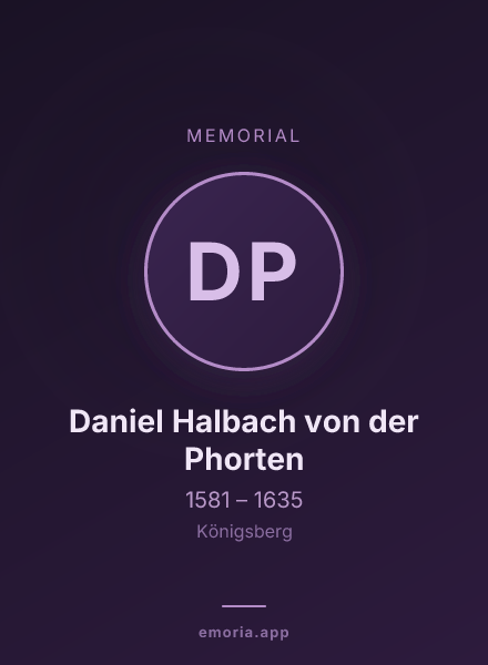 Memorial portrait of Daniel Halbach von der Phorten
