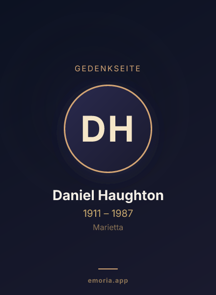 Gedenkportrait von Daniel Haughton
