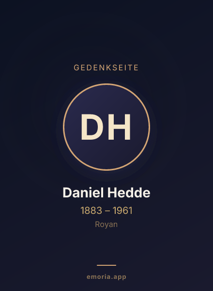Gedenkportrait von Daniel Hedde