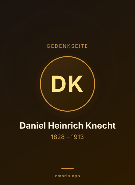 Gedenkportrait von Daniel Heinrich Knecht