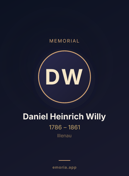 Memorial portrait of Daniel Heinrich Willy