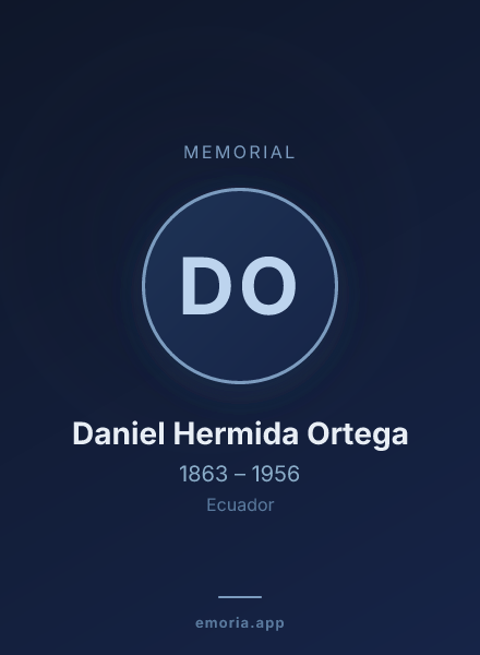 Memorial portrait of Daniel Hermida Ortega