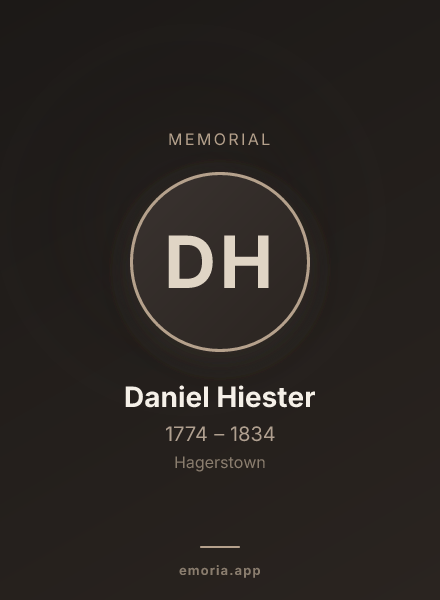Memorial portrait of Daniel Hiester