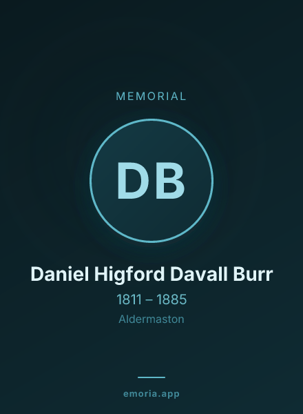 Memorial portrait of Daniel Higford Davall Burr