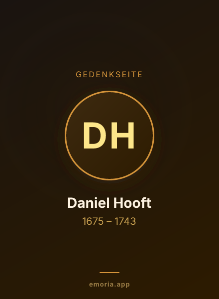 Gedenkportrait von Daniel Hooft