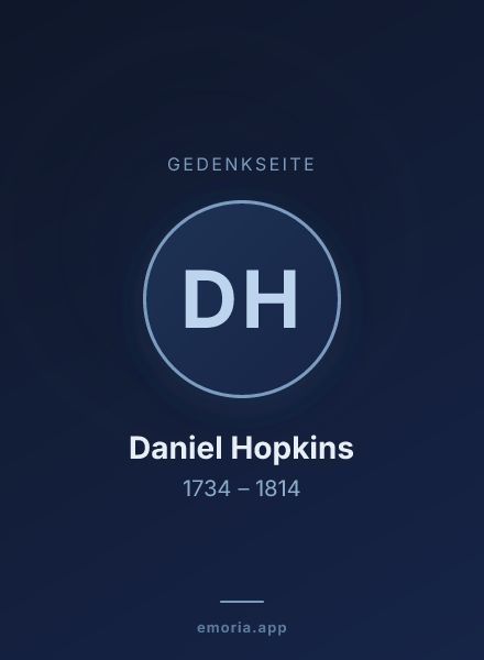 Gedenkportrait von Daniel Hopkins