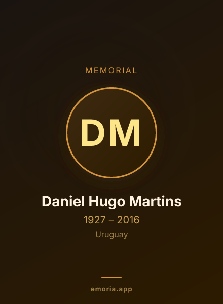 Memorial portrait of Daniel Hugo Martins