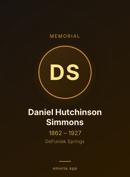 Memorial portrait of Daniel Hutchinson Simmons