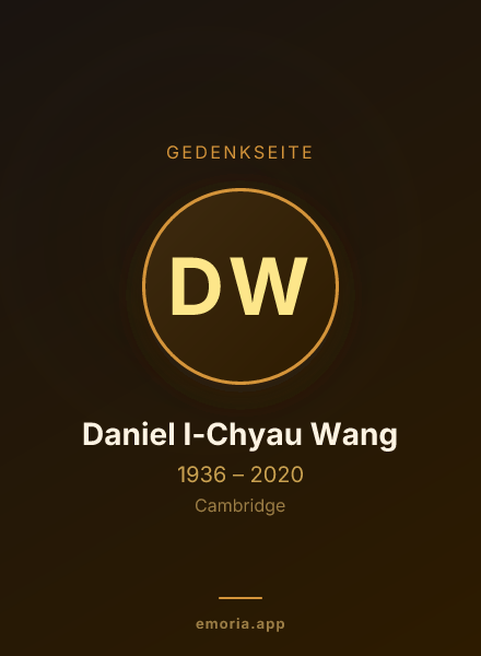 Gedenkportrait von Daniel I-Chyau Wang