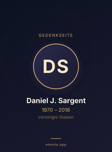 Gedenkportrait von Daniel J. Sargent