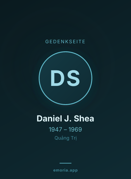 Gedenkportrait von Daniel J. Shea