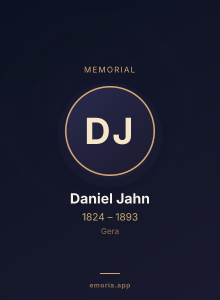 Memorial portrait of Daniel Jahn