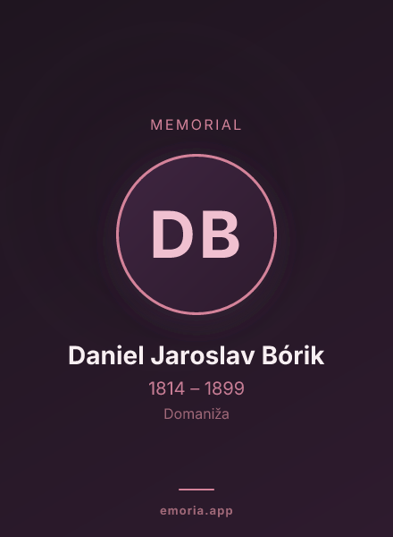 Memorial portrait of Daniel Jaroslav Bórik