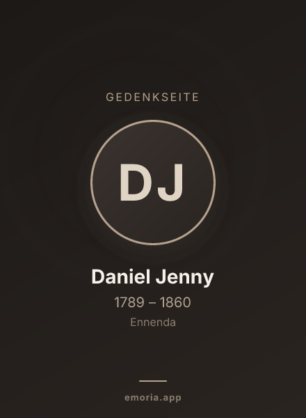 Gedenkportrait von Daniel Jenny