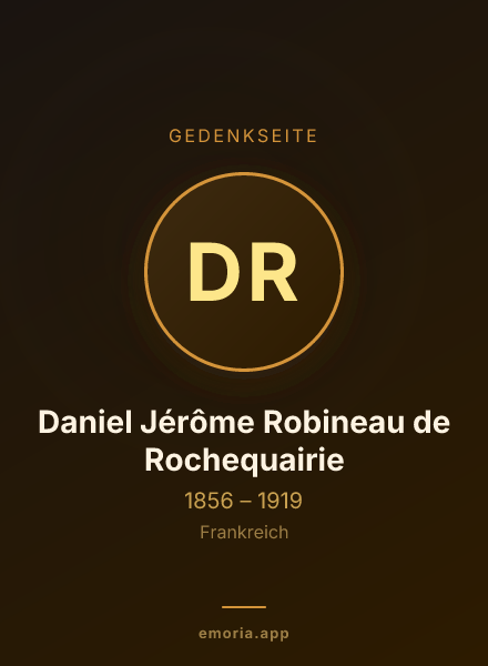 Gedenkportrait von Daniel Jérôme Robineau de Rochequairie