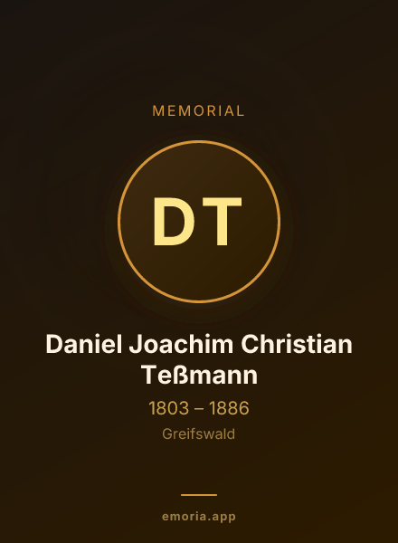 Memorial portrait of Daniel Joachim Christian Teßmann