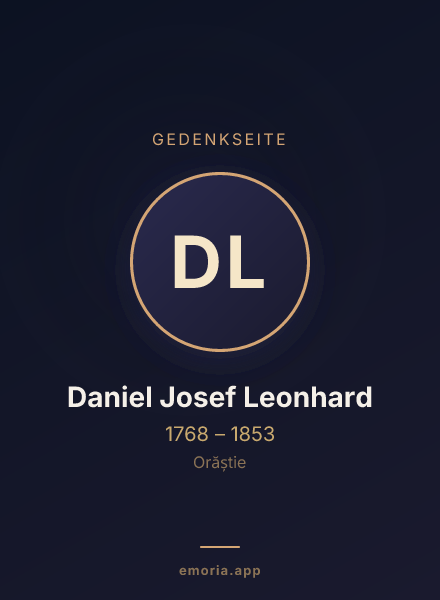 Gedenkportrait von Daniel Josef Leonhard