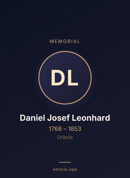 Memorial portrait of Daniel Josef Leonhard