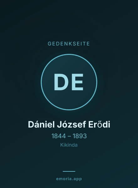 Gedenkportrait von Dániel József Erődi