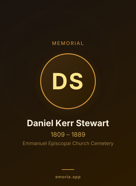 Memorial portrait of Daniel Kerr Stewart