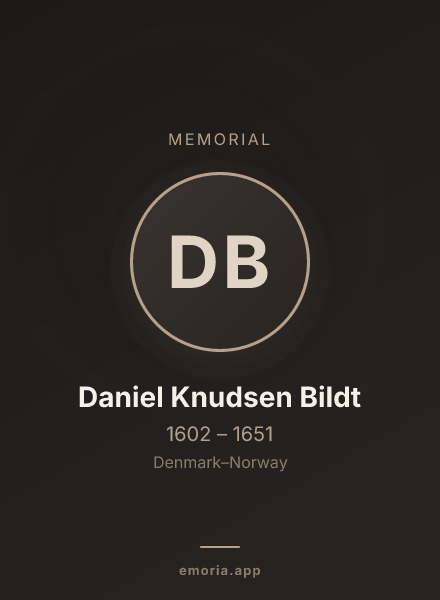 Memorial portrait of Daniel Knudsen Bildt