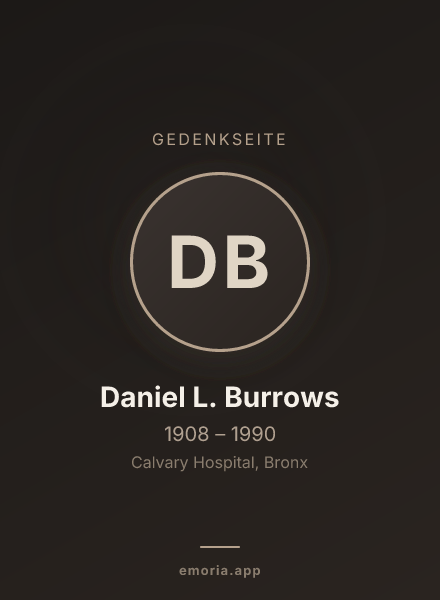 Gedenkportrait von Daniel L. Burrows