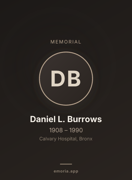 Memorial portrait of Daniel L. Burrows