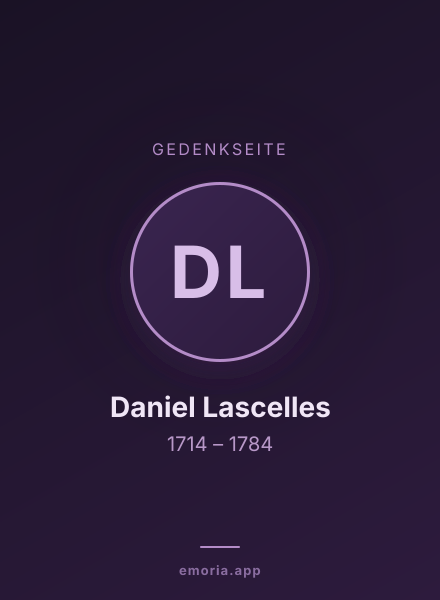 Gedenkportrait von Daniel Lascelles