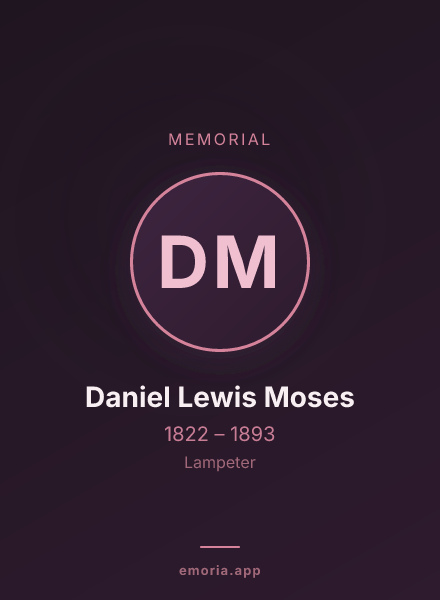 Memorial portrait of Daniel Lewis Moses
