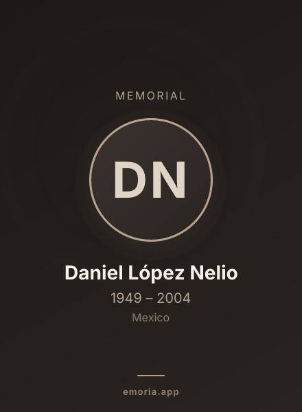 Memorial portrait of Daniel López Nelio