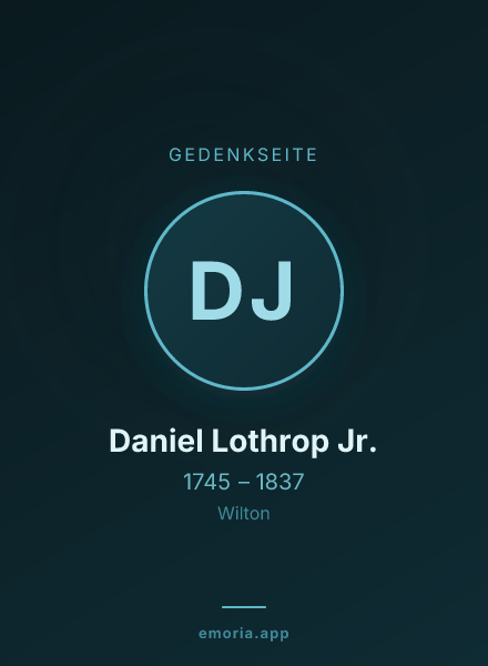 Gedenkportrait von Daniel Lothrop Jr.