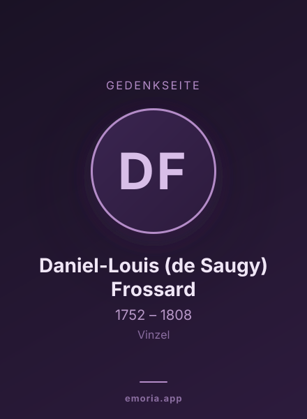 Gedenkportrait von Daniel-Louis (de Saugy) Frossard