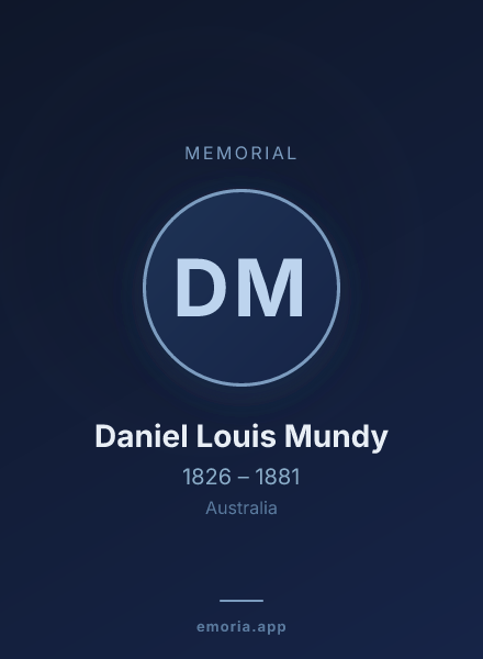 Memorial portrait of Daniel Louis Mundy