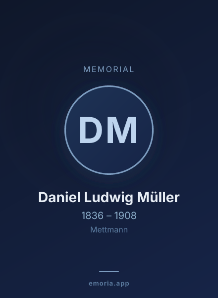 Memorial portrait of Daniel Ludwig Müller