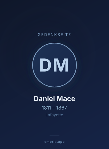 Gedenkportrait von Daniel Mace