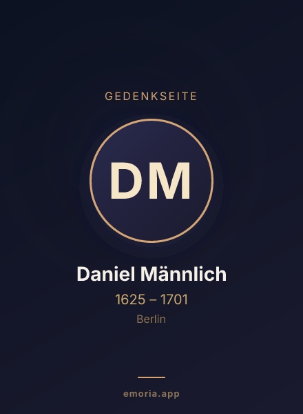 Gedenkportrait von Daniel Männlich