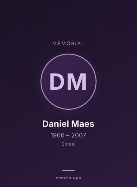 Memorial portrait of Daniel Maes