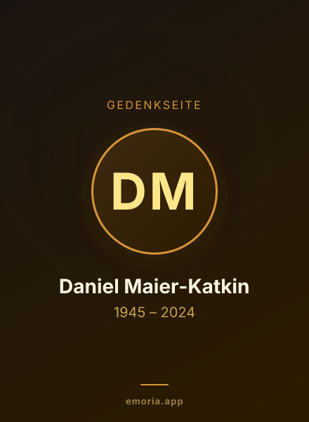 Gedenkportrait von Daniel Maier-Katkin